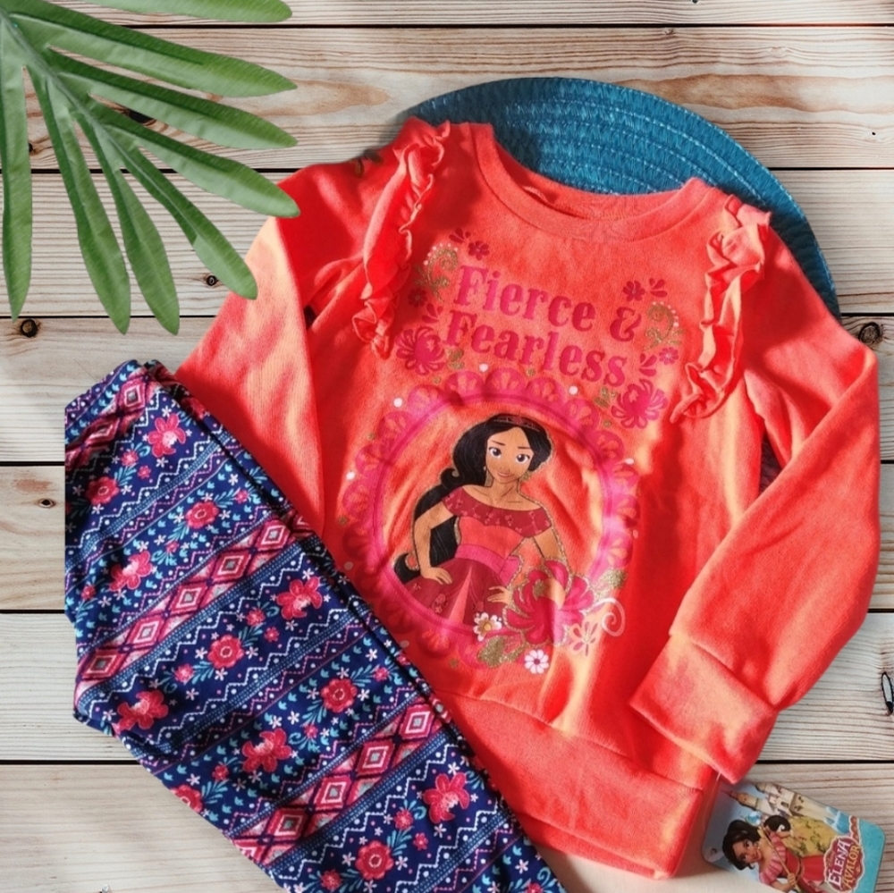 Disney Girls Set Leggings and Long Shirt 4